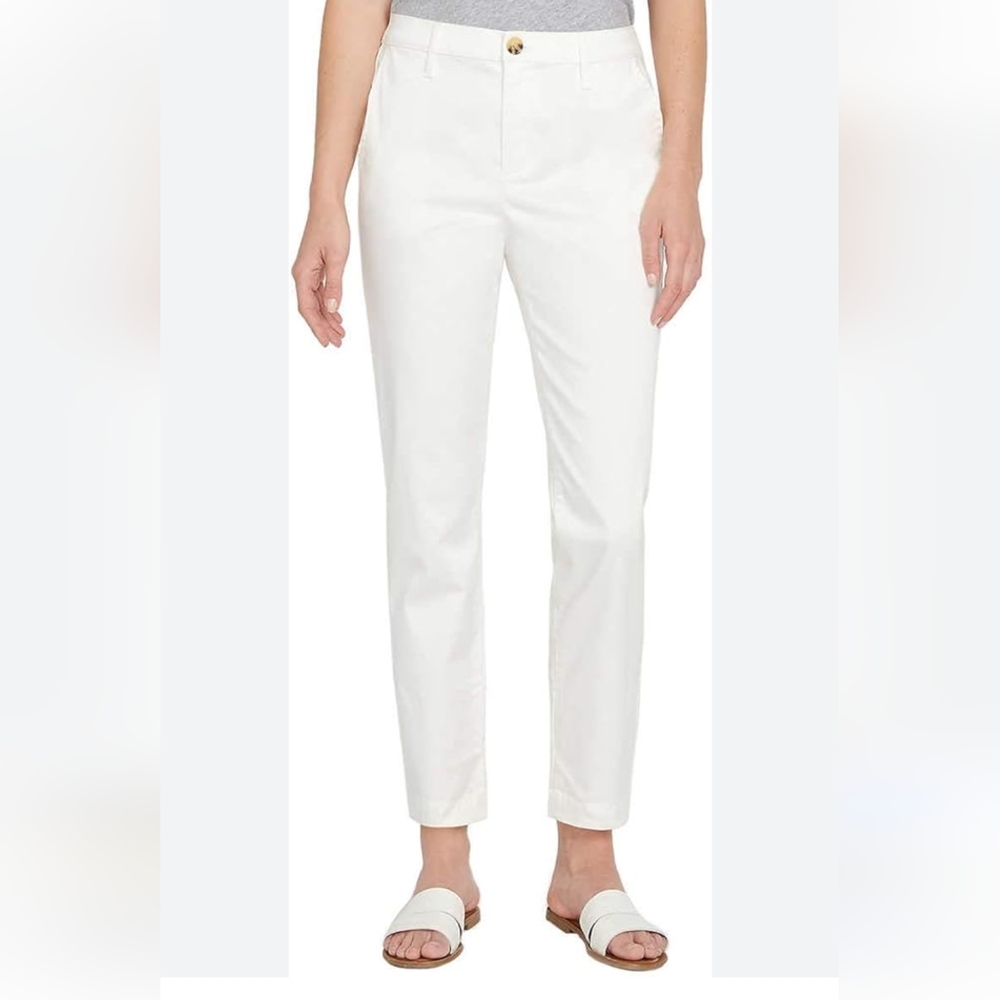 Nauticia Jeans Company, Tensel Ankle Trouser, White, Size 10/30